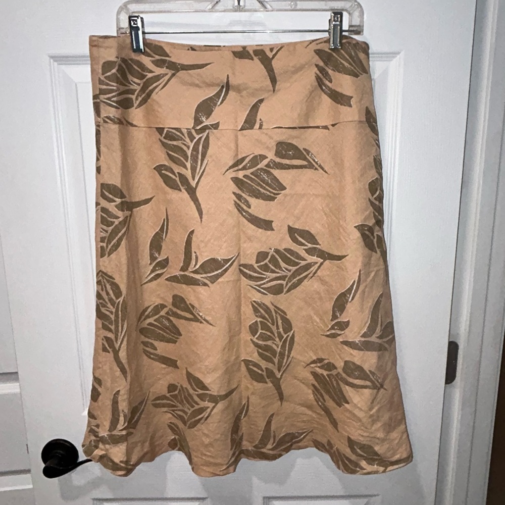 H&M Women’s Lined Linen Skirt 12 with side zipper